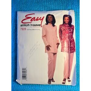 McCalls 7928 Sewing pattern tunic pull on pants size 8 10 12 14